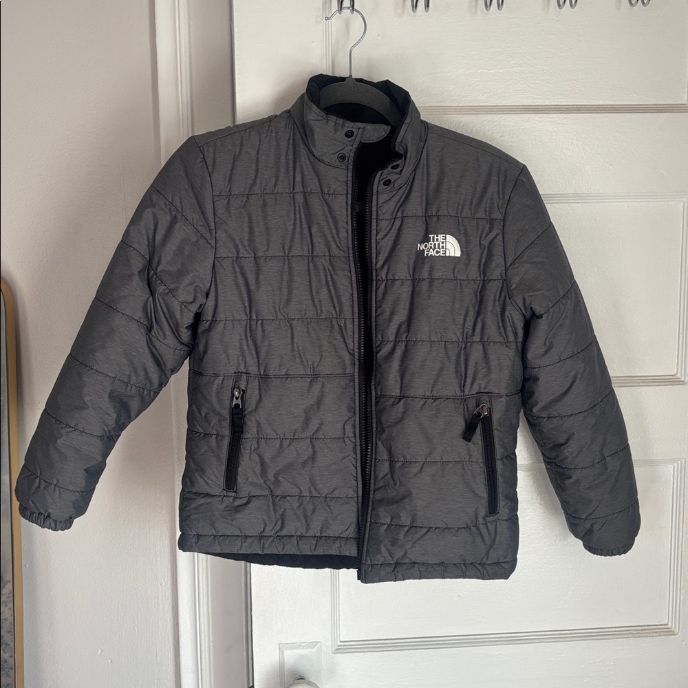 The North Face Kids Charcoal Puffer Jacket